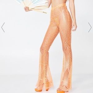 Dolls Kill Glitter Flare Pants